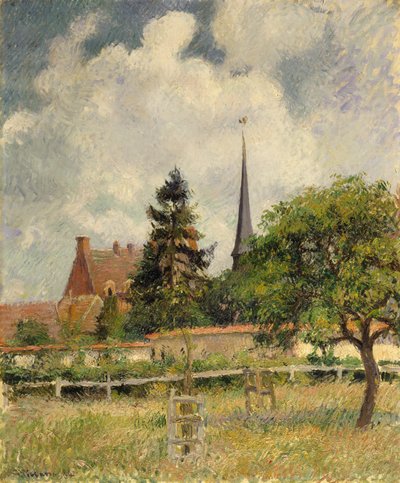 Die Kirche in Eragny von Camille Jacob Pissarro